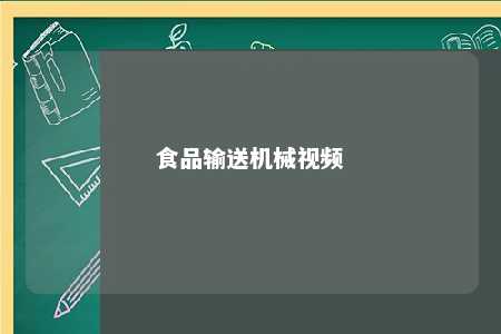 食品输送机械视频 